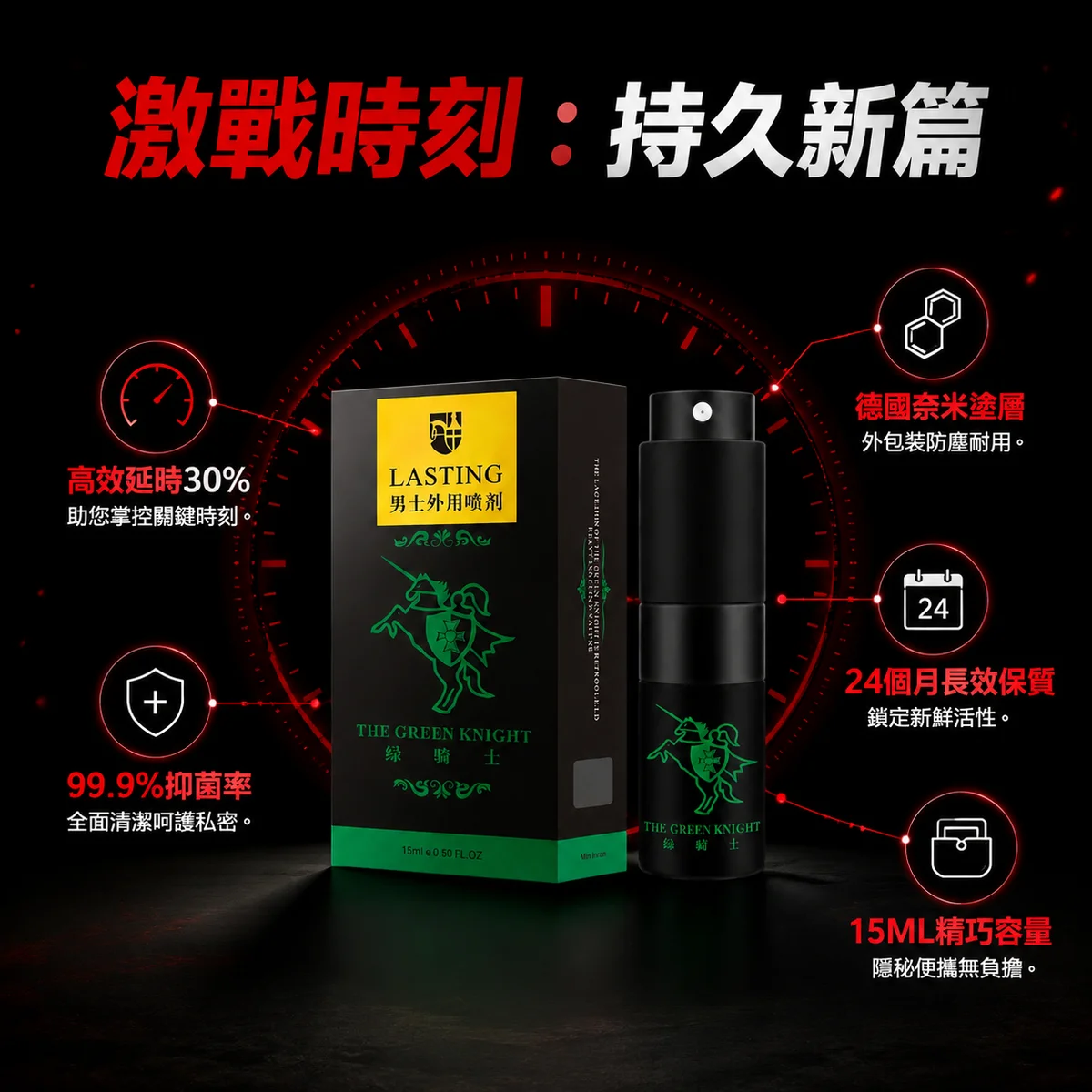 绿骑士二代持久液 男士延时 新包装尊享款正品